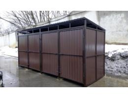 Контейнерная площадка ТБО из профлиста с воротами
