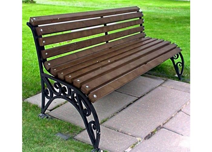 Металлическая скамейка Сквер