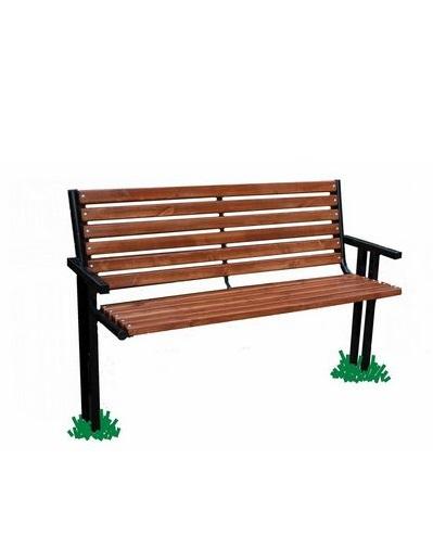  АНТИВАНДАЛЬНАЯ СКАМЕЙКА ПОД БЕТОНИРОВАНИЕ СОНАТА С ПОДЛОКОТНИКОМ (20)