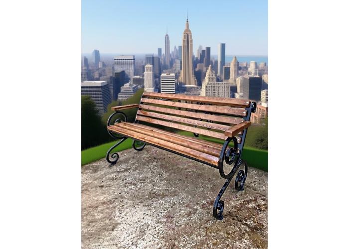 СКАМЕЙКА ФРАНЦУЗСКАЯ ЛОЗА С ПОДЛОКОТНИКОМ