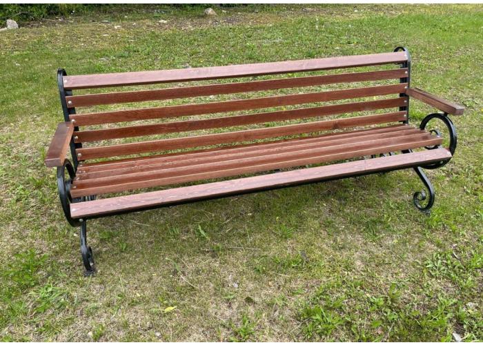 СКАМЕЙКА ФРАНЦУЗСКАЯ ЛОЗА С ПОДЛОКОТНИКОМ