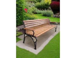 СКАМЕЙКА ПАРКОВАЯ МЕТАЛЛИЧЕСКАЯ КЛАССИК С ПОДЛОКОТНИКАМИ