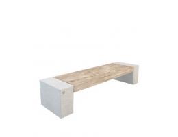  СКАМЕЙКА ИЗ АРХИТЕКТУРНОГО БЕТОНА ЭРАКЛИЯ С ДЕРЕВОМ