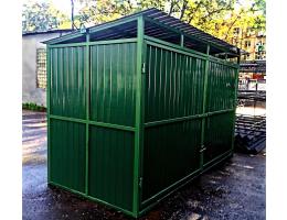 Контейнерная площадка ТБО из профлиста с воротами