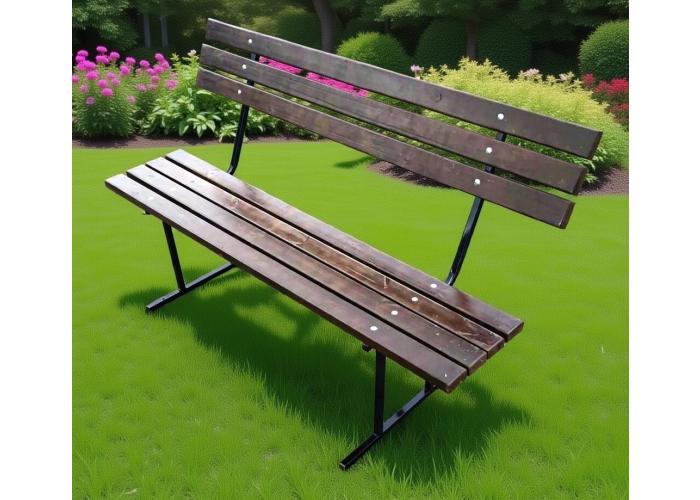 СКАМЕЙКА МЕТАЛЛИЧЕСКАЯ СП СО СПИНКОЙ